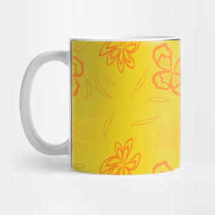 pattern with flowers and leaves Mug